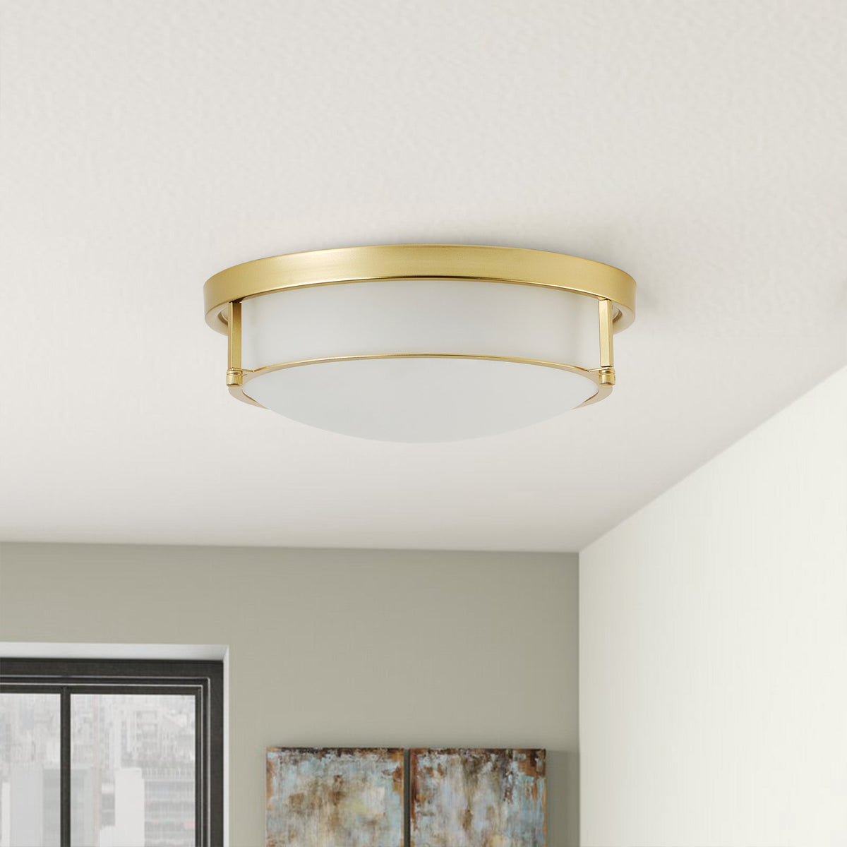 2-Lights Classic Modern Dimmable Flush Mount Lighting