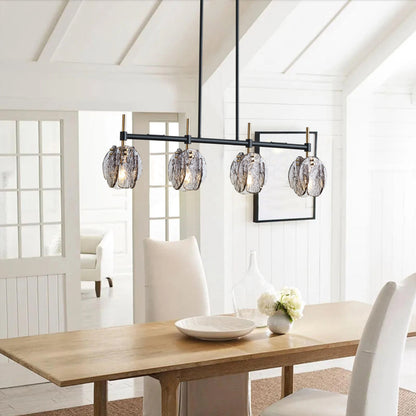 4-Light Modern Anthracite Kitchen Island  Chandelier