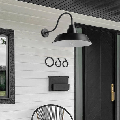 1-Light Creative Black Farmhouse Style Wall Sconces Outdoor Lights