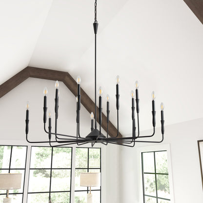6-Lights & 9-Lights & 16-Lights Small Fresh Candle Shaped Dimmable Chandelier