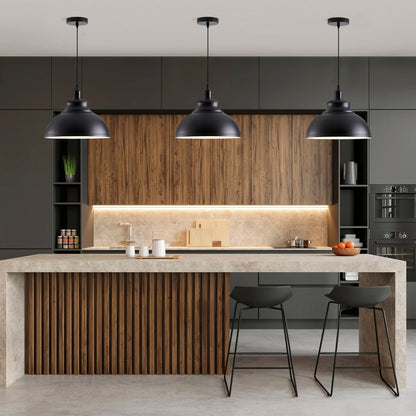 1-Light Durable Metal Shade Pendant Lighting