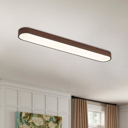 1-Light Scandinavian Ceiling Light Long Flush Mount LED Linear
