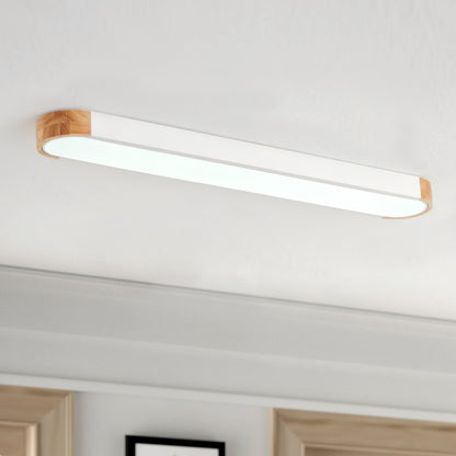 1-Light Dewdrop 37.4" Modern Linear LED Dimmable 5CCT Flush Mount  Ceiling Light