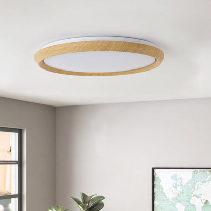 1-Light Natural Style LED 5CCT ETL Soft Glow Ceiling Light