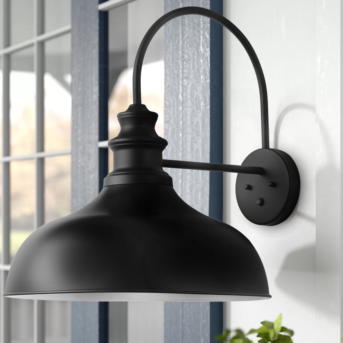 1-Light Dome Metal Design Oversize Outdoor Wall Lights