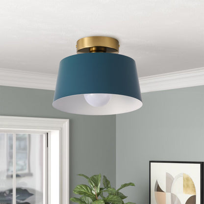 1-Light Modern Simple Style Semi-Flush Mount Lighting