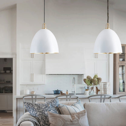 1-Light Dome Shade Design Pendant Lighting
