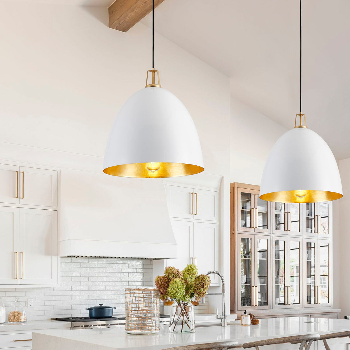 1-Light Dome Shade Design Pendant Lighting