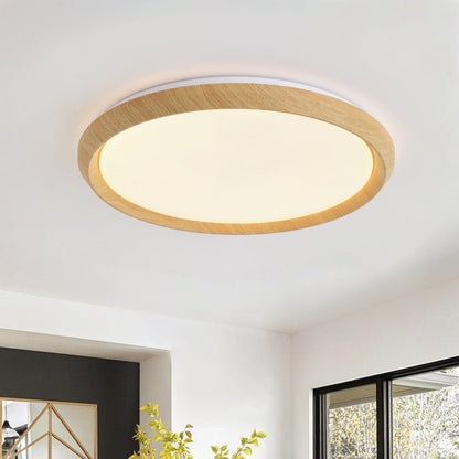 1-Light Natural Style LED 5CCT ETL Soft Glow Ceiling Light