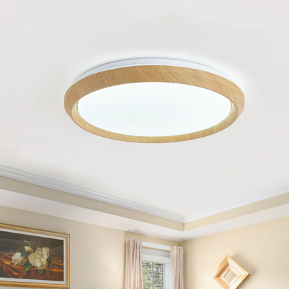 1-Light Natural Style LED 5CCT ETL Soft Glow Ceiling Light