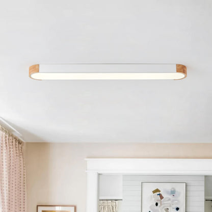 1-Light Dewdrop 37.4" Modern Linear LED Dimmable 5CCT Flush Mount  Ceiling Light