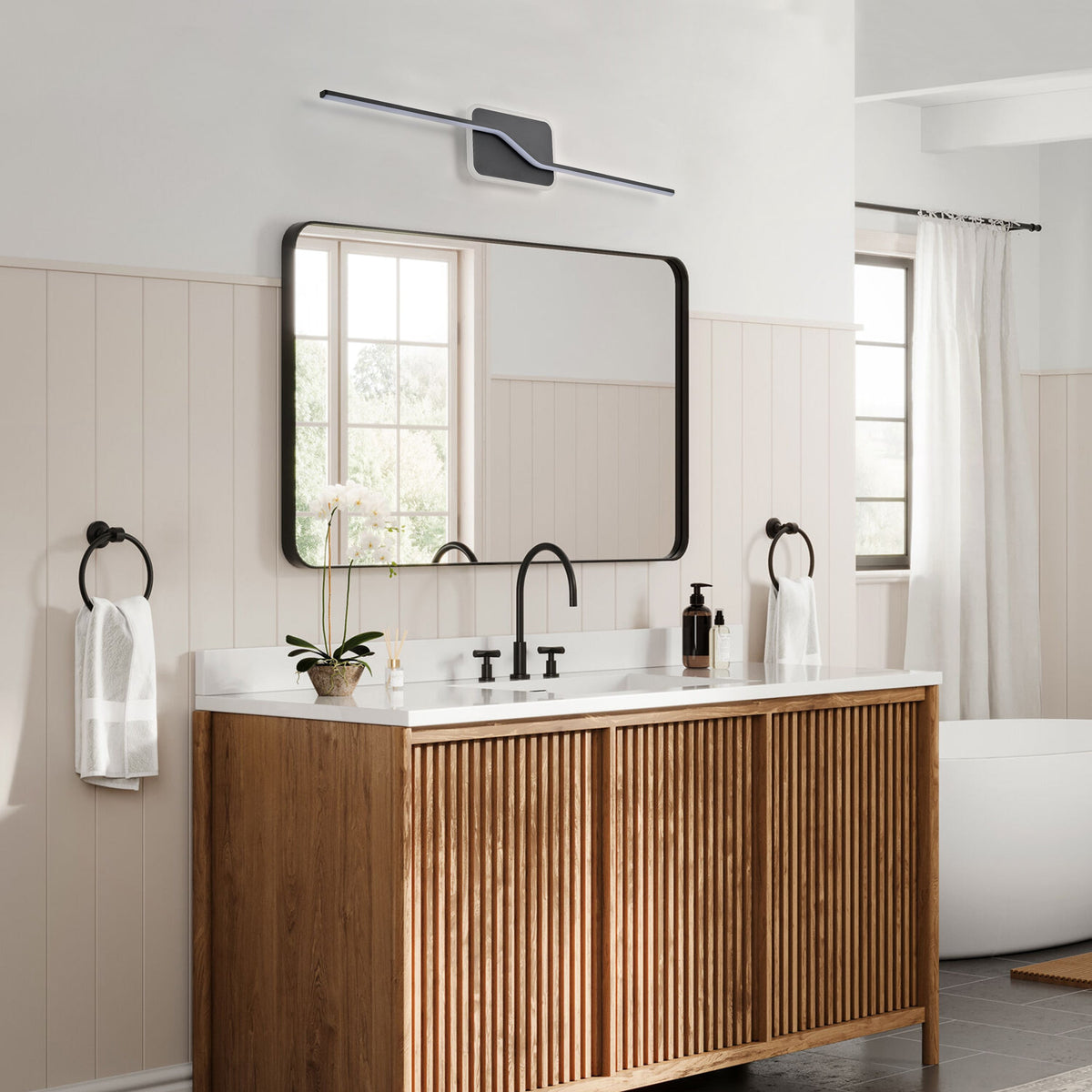 1-Light Fashion Line Design LED Bathroom Vanity Lighting