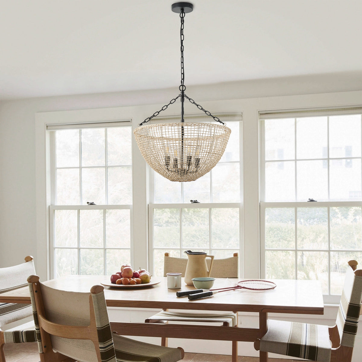 1-Light Brass Fixture with Green Glass Adjustable 65.95in Mid Century Pendant