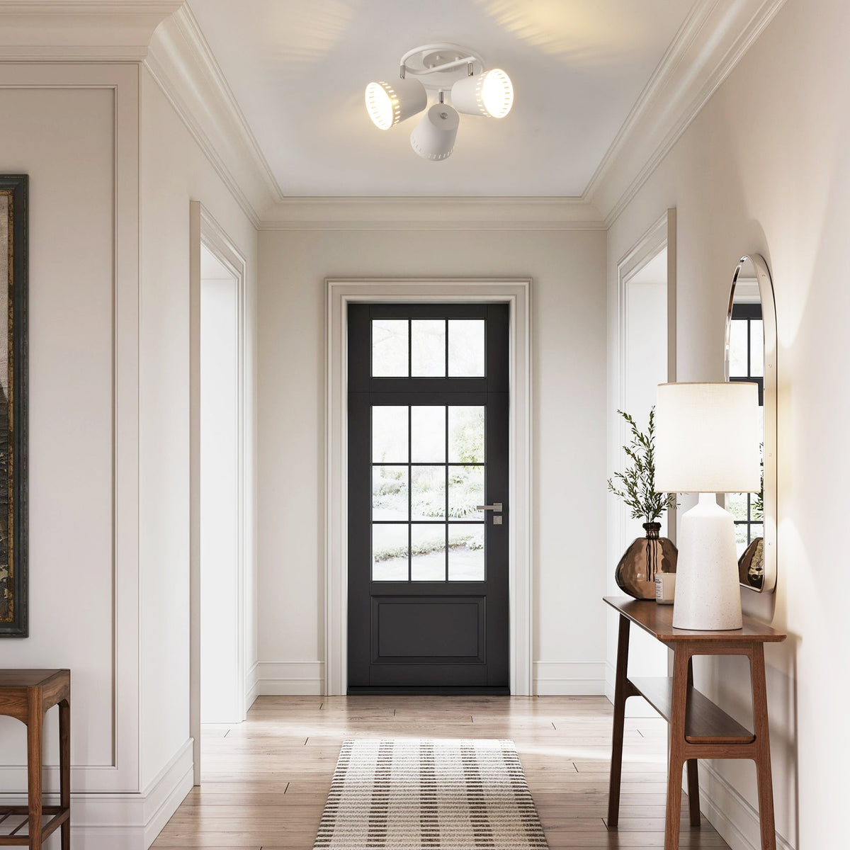 3-Light Modern White Ceiling Spot light