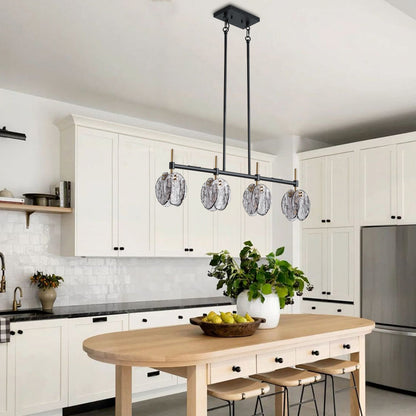 4-Light Modern Anthracite Kitchen Island  Chandelier