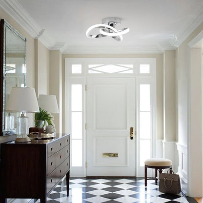 1-Light Modern Chrome LED Ceiling Light Fixture