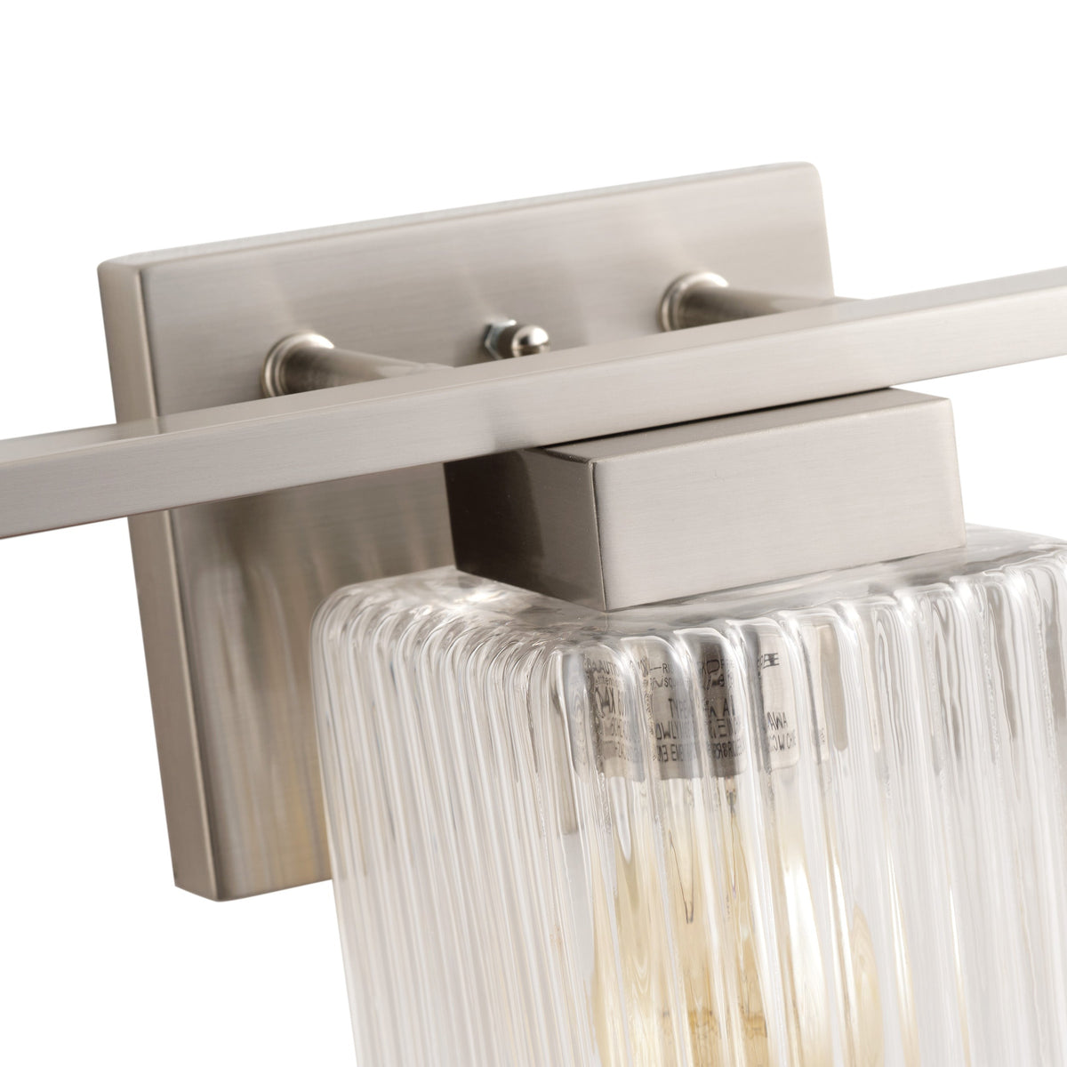 3-Lights Simple Style Dimmable Bathroom Clear Glass Wall Vanity Lighting