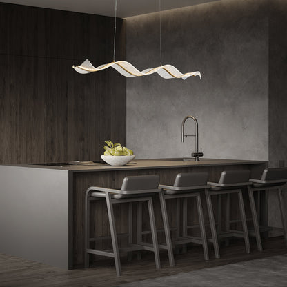 1-Light LED Curved Shape Kitchen Island Lights