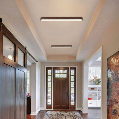1-Light Scandinavian Ceiling Light Long Flush Mount LED Linear