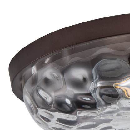2-Lights Farmhouse Round Shape Flush Mount Lighting