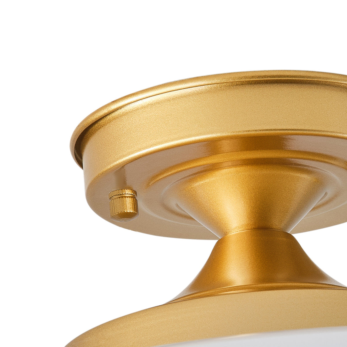 1-Light Industrial Round Shape Semi-Flush Mount Lighting