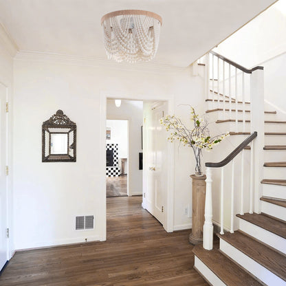3-Lights Beads Design Flush Mount Lighting