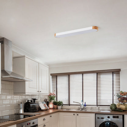 1-Light Dewdrop 37.4" Modern Linear LED Dimmable 5CCT Flush Mount  Ceiling Light