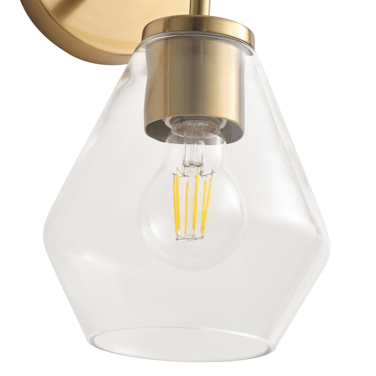 3-Lights Irregular Glass Shade Bathroom Vanity Lighting