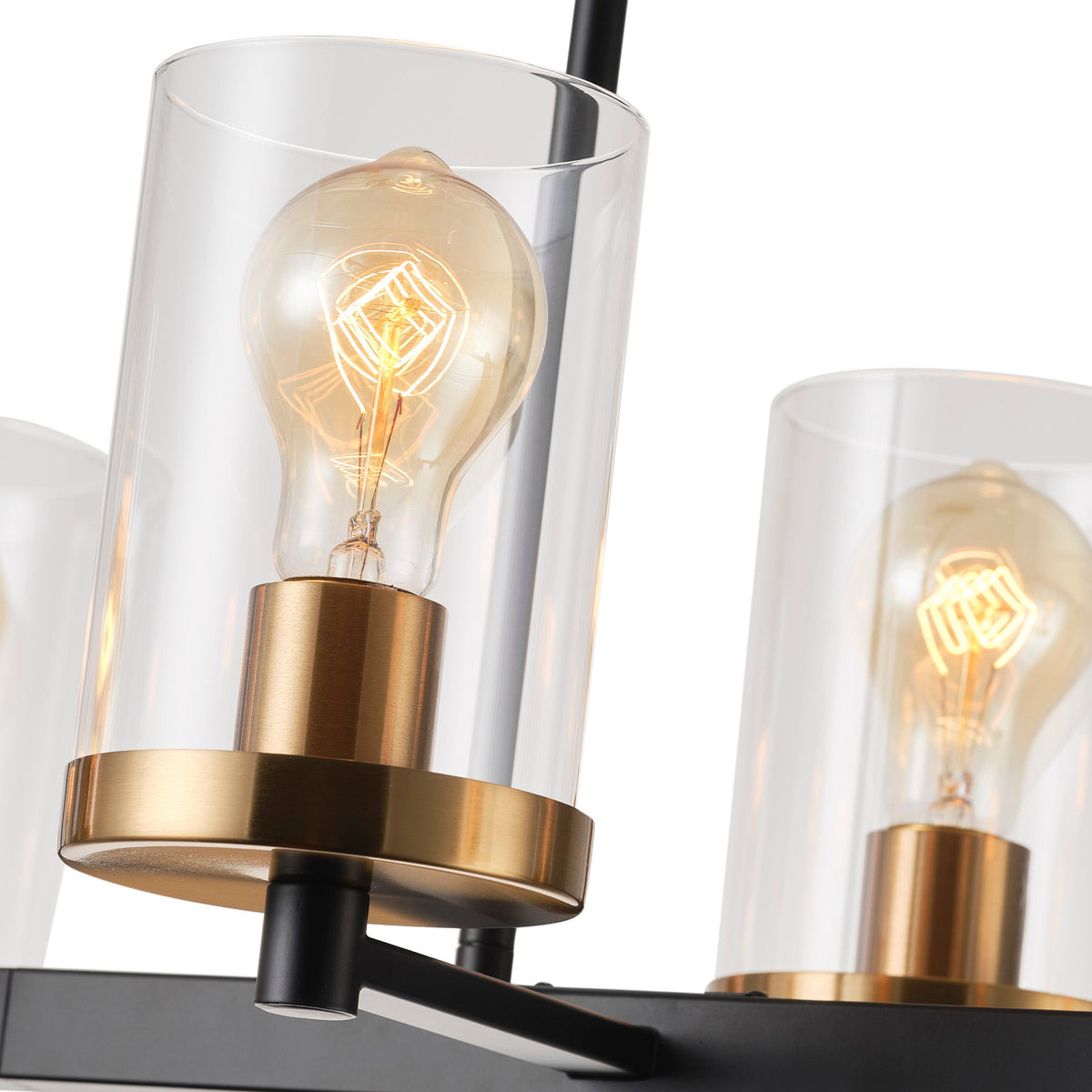 8-Lights Farmhouse Style Dimmable Glass Adjustable Kitchen Island Lights