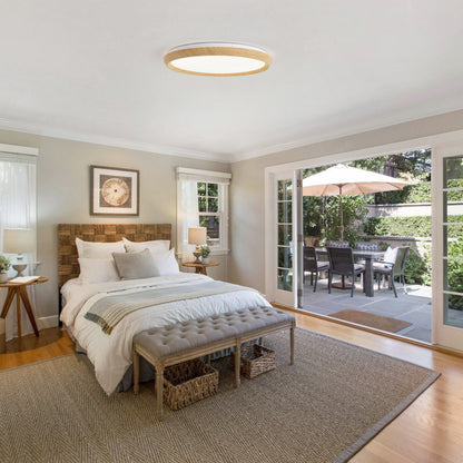 1-Light Natural Style LED 5CCT ETL Soft Glow Ceiling Light