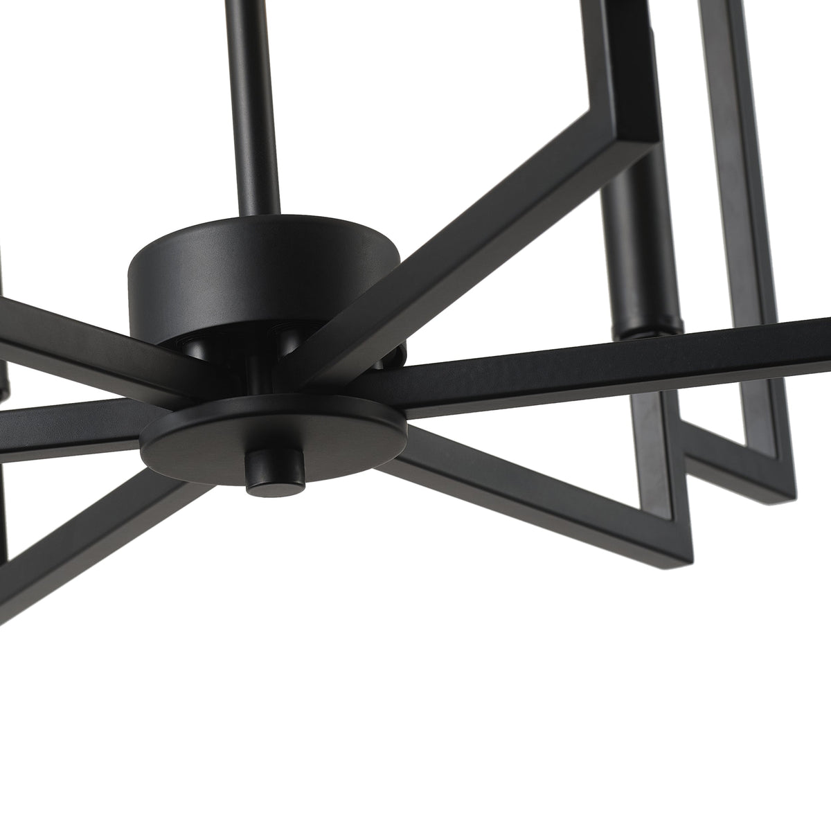 6-Light Modern Black Geometric Pendant Light