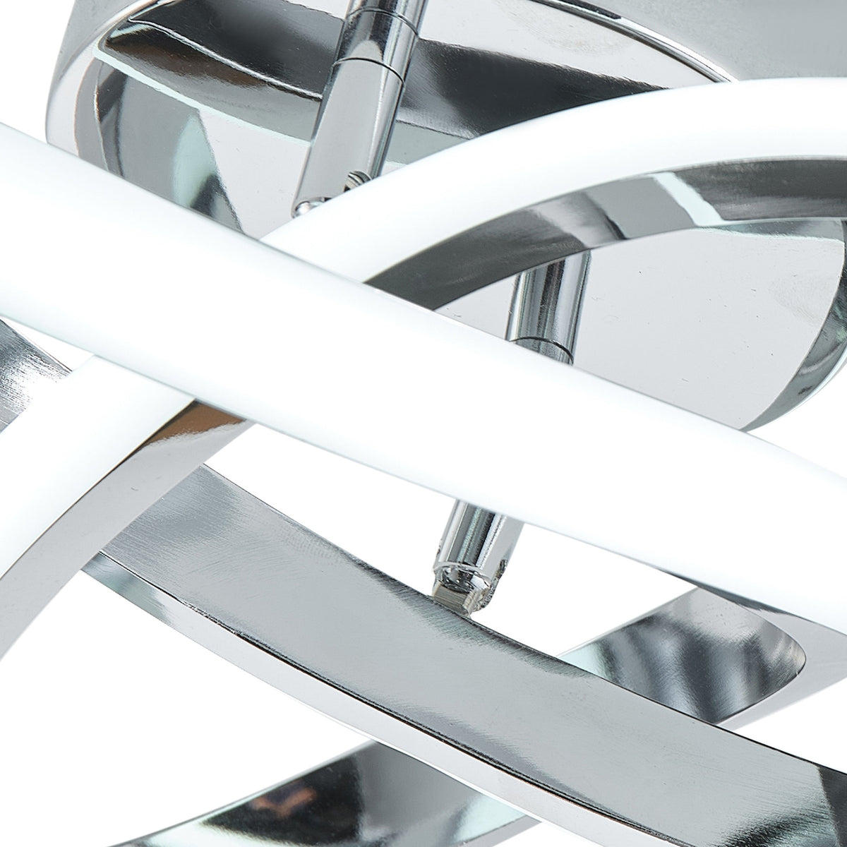 1-Light Modern Chrome LED Ceiling Light Fixture