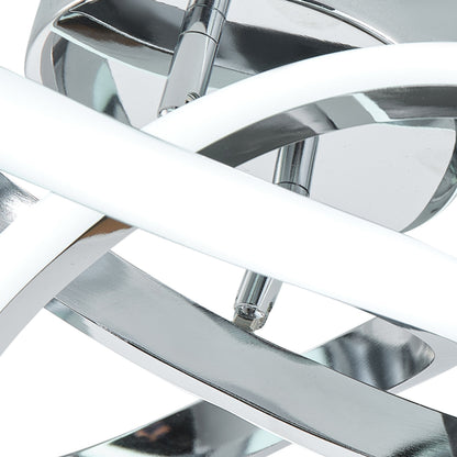 1-Light Modern Chrome LED Ceiling Light Fixture