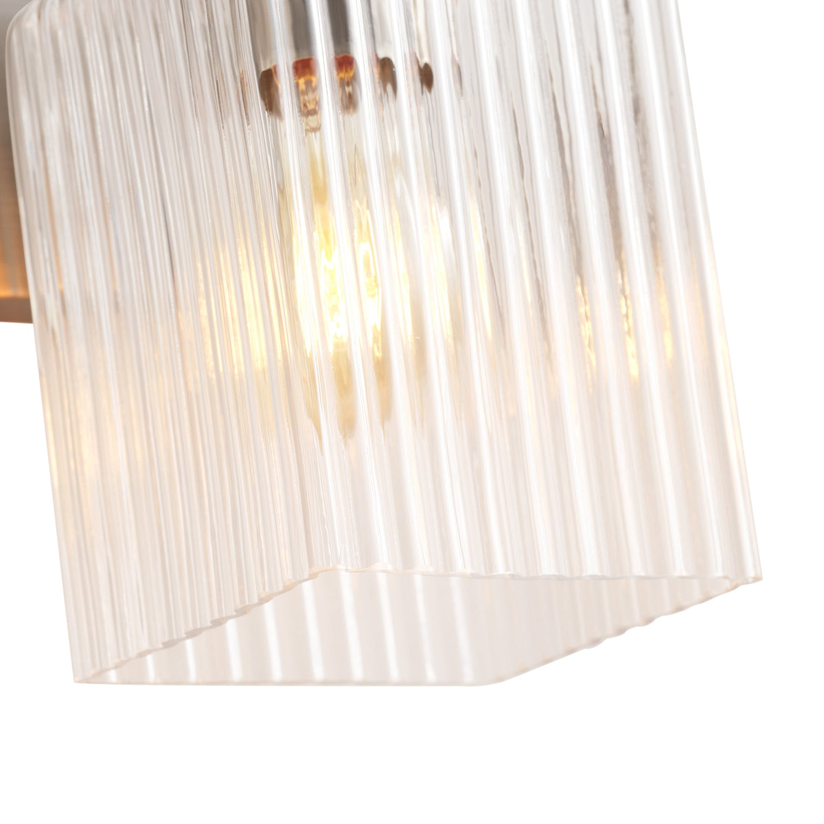 3-Lights Simple Style Dimmable Bathroom Clear Glass Wall Vanity Lighting