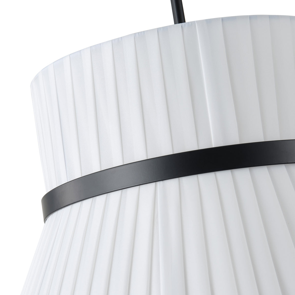 3-Light Creative Flared White Pleated Shade Pendant Lighting