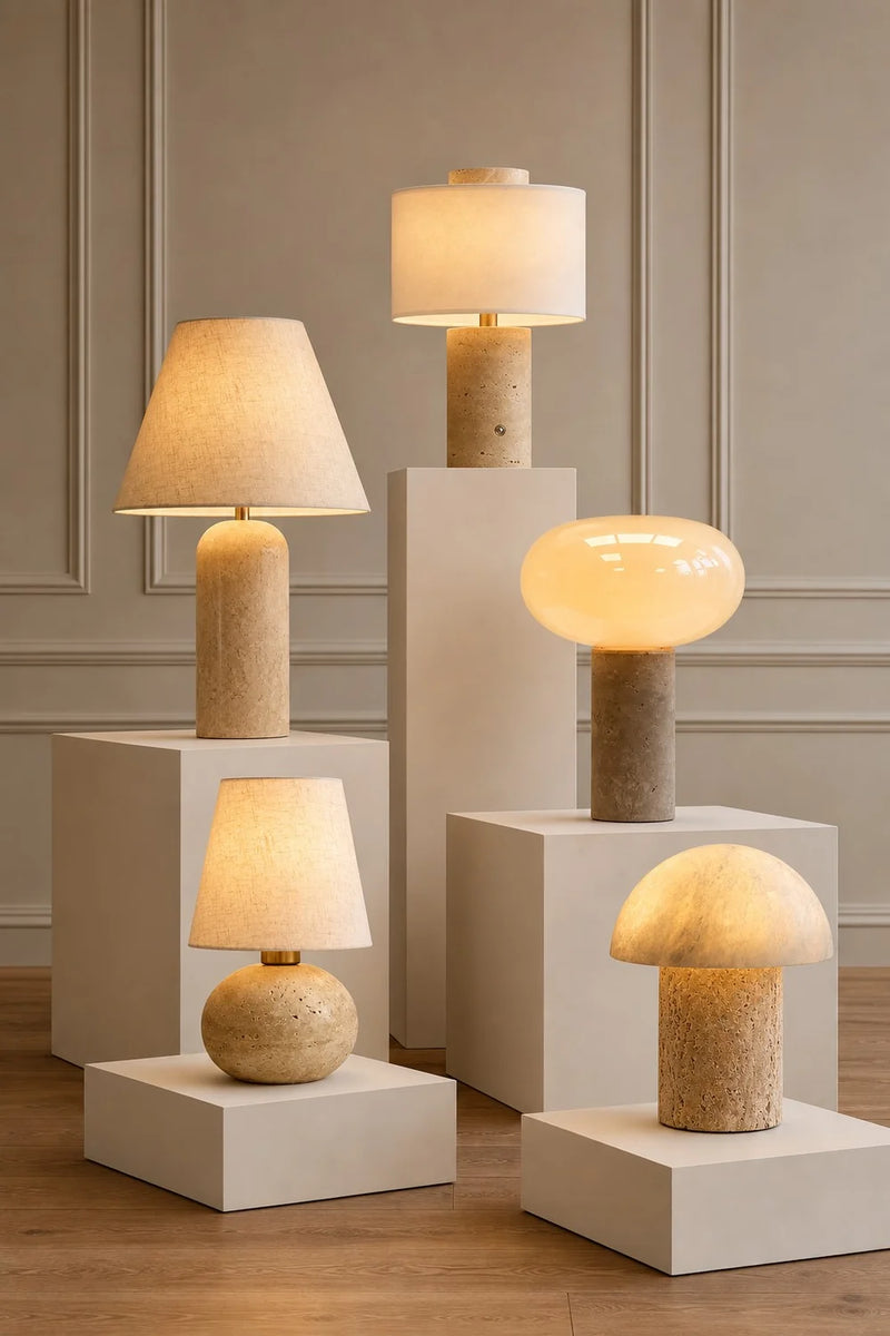 Travertine Table Lights