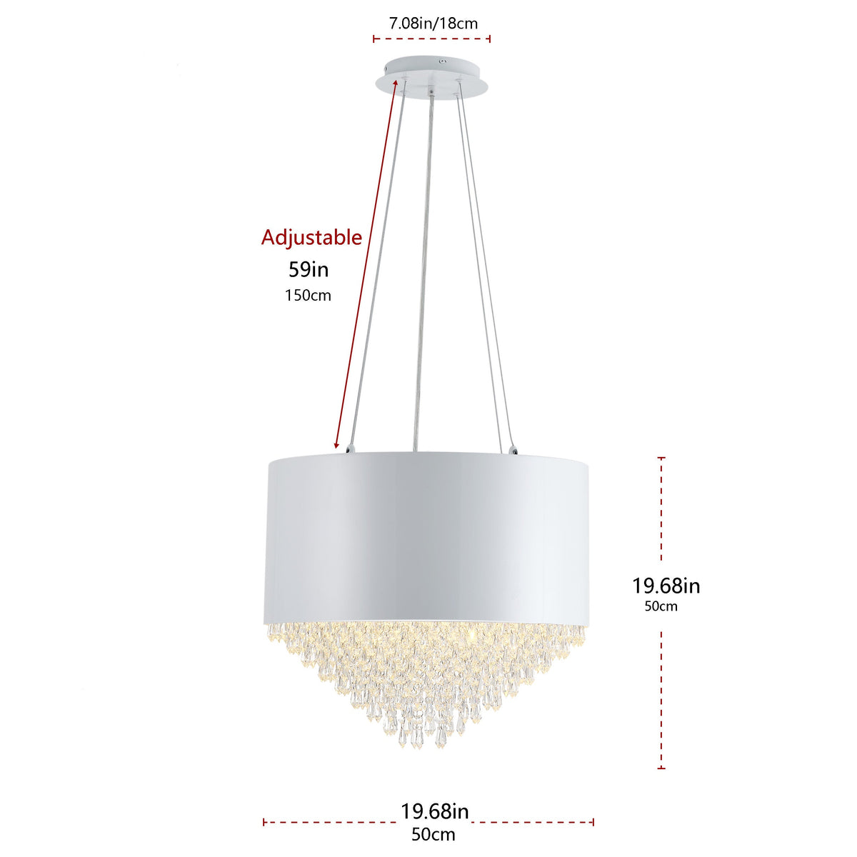 4-Lights Modern Taper Crystal Decoration Island Lights Chandelier