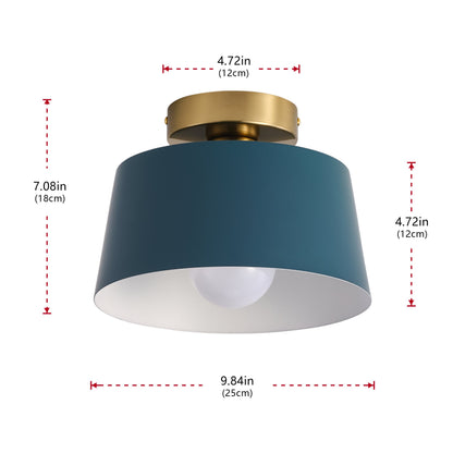 1-Light Modern Simple Style Semi-Flush Mount Lighting