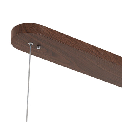 1-Light Contemporary Linear Pendant Long Slim Hanging Light Dimmable