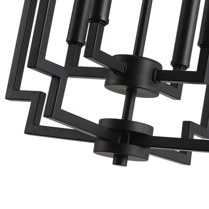 4-Light Modern Black Geometric Pendant Light
