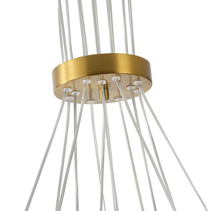 13&19-Light Modern Luxury Glass Globe Chandelier Copper Finish Cluster Pendant Light