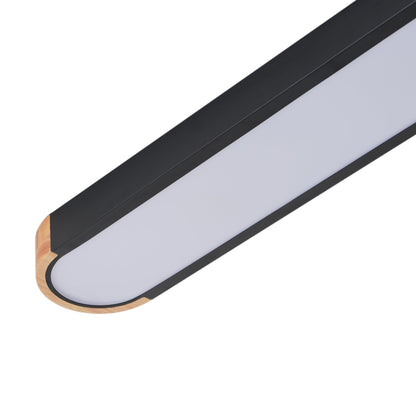 1-Light Dewdrop 37.4" Modern Linear LED Dimmable 5CCT Flush Mount  Ceiling Light