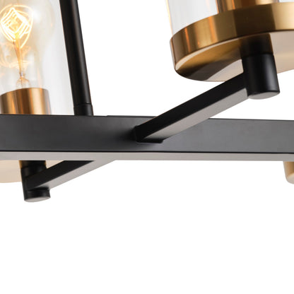 8-Lights Farmhouse Style Dimmable Glass Adjustable Kitchen Island Lights