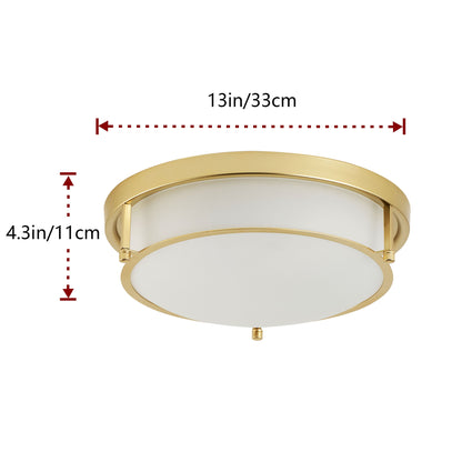 2-Lights Classic Modern Dimmable Flush Mount Lighting