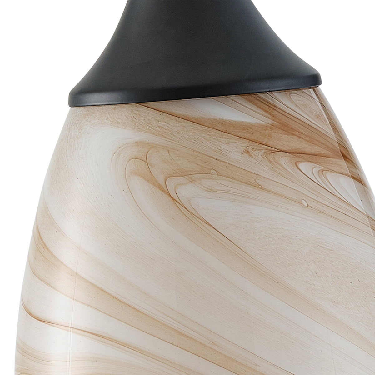 1-Light Modern Art Glass Pendant Marble Shade for Kitchen Island
