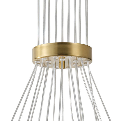 13&19-Light Modern Luxury Glass Globe Chandelier Copper Finish Cluster Pendant Light