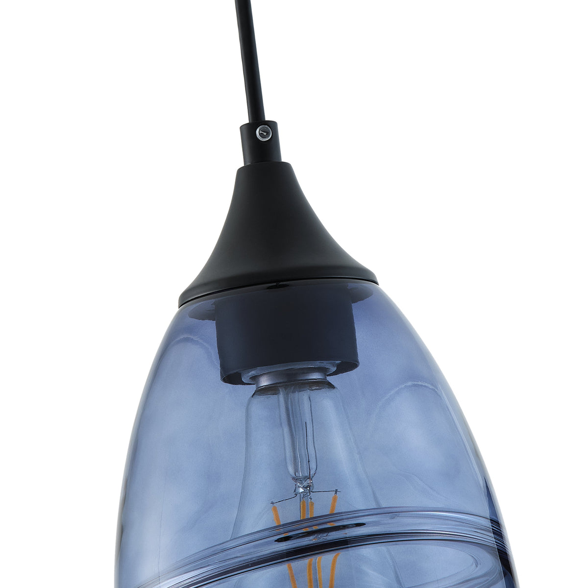 1-Light Modern Art Glass Pendant Marble Shade for Kitchen Island