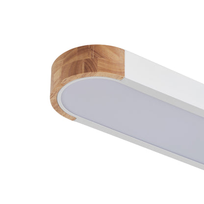 1-Light Dewdrop 37.4" Modern Linear LED Dimmable 5CCT Flush Mount  Ceiling Light