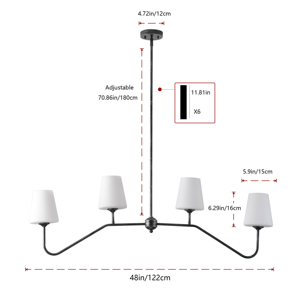 4-Lights Modern Creative Kitchen Island Lights