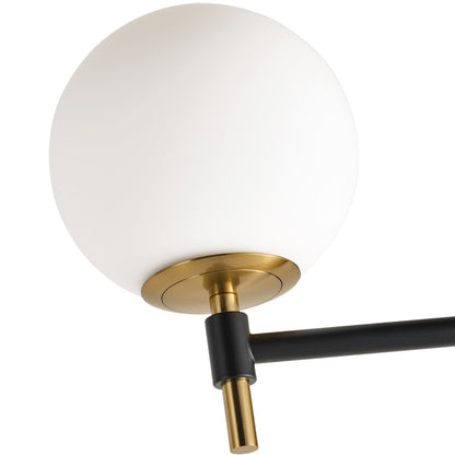 3-Light Mid-Century Modern Black & Gold Vanity Light for Bathroom
